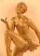 Grande Sculpture Art Deco Femme Max Le Verrier Lampe Design Regule Bronze French