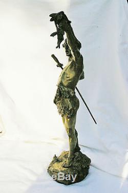 Grande Statue Bronze époque Art Déco Victoria JO 1924 Johnny Weissmüller