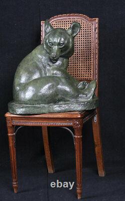 Gros Bronze Art Déco, Bébé ours, signé Irénée ROCHARD 1906/1984