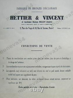 Hettier & Vincent Plafonnier Art Déco Bronze Argenté Et Boule En Verre Pressé