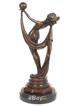 Hot Cast Bronze Art Deco Balancing Lady Statue Sculpture Preiss
