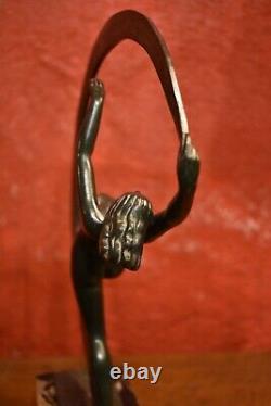 JANLE par LE VERRIER La Danseuse au ruban Sculpture en régule 1930 Art Déco