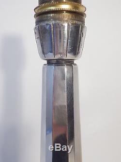 Jolie Pied de lampe art deco 1930 bronze argenté (Muller Daum Sabino Hettier)