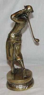 Joueur De Golf En Bronze Statue Sculpture Golfeur