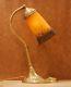 Lampe Art Deco En Bronze. Tulipe Signèe Muller Frères Lunéville. (daum, Galle)