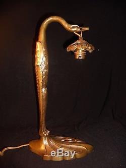 Lampe Bronze Signée C. Ranc Bronze Patiné Art Nouveau/deco 25 / 30