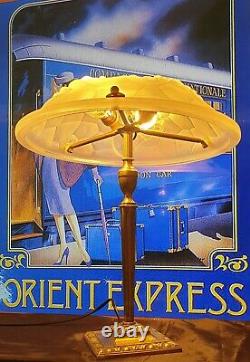Lampe Art Déco Art Nouveau (Bronze ou Laiton) Signé Ros (Degué)