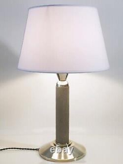 Lampe Art Deco Galuchat Bronze & Laiton Estampille A. G. Stingray Lamp