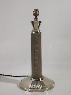Lampe Art Deco Galuchat Bronze & Laiton Estampille A. G. Stingray Lamp