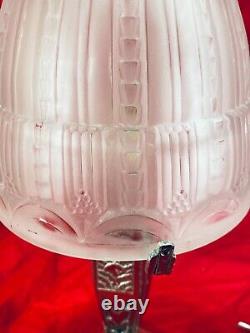 Lampe Art Deco Muller Freres Luneville Bronze Argente