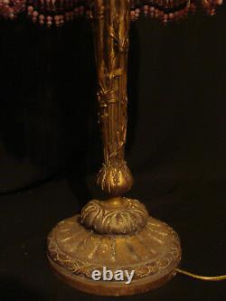 Lampe Art Nouveau début Art Déco en bronze dépoque