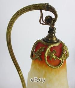 Lampe Art nouveau bronze pâte de verre Charles Schneider