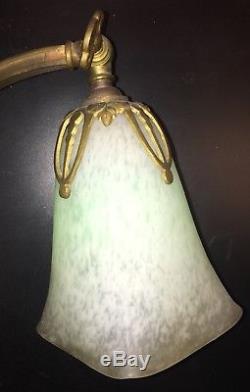 Lampe Bronze De Chevet Style Art Déco Tête De Cygne, Signée CHARLES RANC