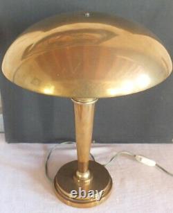 Lampe art déco champignon bronze