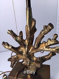 Lampe bronze d'époque décor arbre