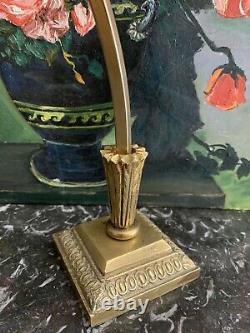 Lampe florale vintage Art Deco Nouveau Bronze Minimaliste forme libre Torchère