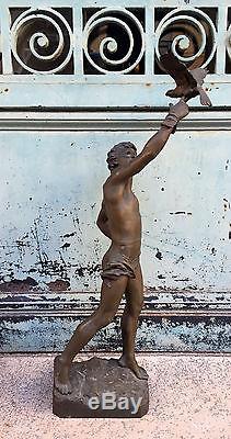 Le Fauconnier très beau bronze par Georges BAREAU