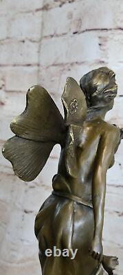 Libellule Lutin Fairy Art Déco Style Nouveau Bronze Fonte Décor Affaire