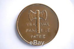 Médaille bronze Philippe PETAIN signée MARCEL RENARD 1941 Art Deco