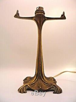 Maurice DUFRENE lampe art nouveau en bronze, follot, leleu, art deco, daum