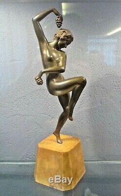 Max Le Verrier-Denis-Bronze art deco-danseuse vendange-becquerel-chiparus-guyot