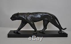 Max le Verrier, panther in bronze signed, XXth period art déco