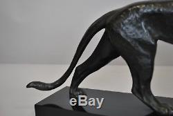 Max le Verrier, panther in bronze signed, XXth period art déco