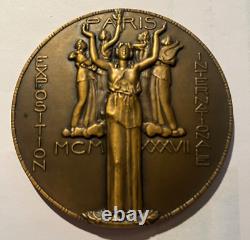 Médaille bronze Art Déco Exposition Paris 1937 Arts & techniques DAMMANN