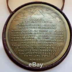Médaille maçonnique art deco femme Raoul Bénard Assurance La Providence Medal