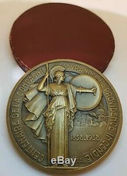 Médaille maçonnique art deco femme Raoul Bénard Assurance La Providence Medal