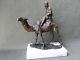 Mehariste Soldat Statue Bronze Dore L. Carven Deco Orient Desert Chameau Sculptur