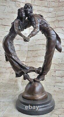 Original Art Déco Tango Dancers Danse Dansant Bronze Sculpture Statue By Leonard