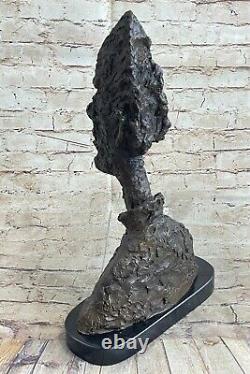 Original Mi Siècle Abstrait Chair Bronze Homme Sculpture Art Déco Marbre