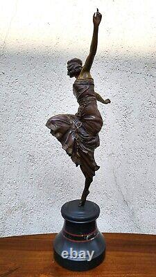 P Philippe, Danseuse Russe, Bronze Signé, Art Déco, XXème Siècle
