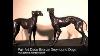 Pair Art Deco Bronze Greyhound Dogs