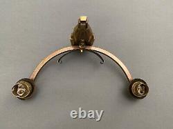 Paire d'appliques Art déco 1930 géométriques en cuivre ou bronze XXe H6169
