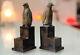 Paire de Serres livres Art Deco Sculptures Pingouins Bronze creux