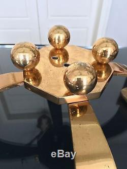 Paire de lampes Art Déco en bronze et verre dépoli Salon Applique Colonne