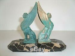 Paire de serre-livres Frecourt, bronze Sphinx