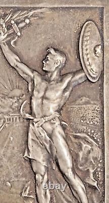 Paul Vannier (1880-1940) Jeux Olympique Bronze Argentée Art Déco 1906