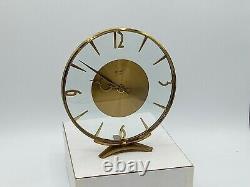 Pendulette Bayard art déco 8 days. French round art déco clock by bayard 1930