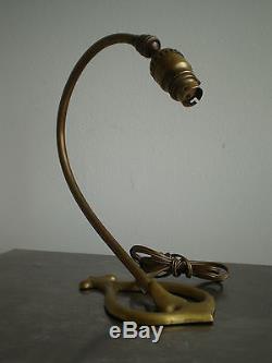 Pied Lampe Bryant USA 1907 Art Nouveau Bronze Dore Liberty Jugenstil Deco 1900