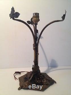 Pied de Lampe Art Nouveau Déco bronze pour Obus Muller Daum 1900 jugendstil