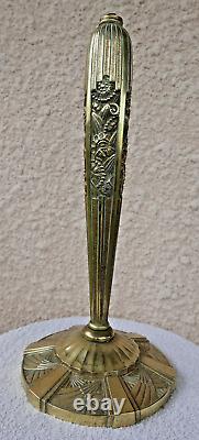 Pied de lampe bronze ART DECO 1930 37 cm LELEU FOLLOT SUE PRINTZ IRIBE
