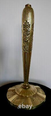 Pied de lampe bronze ART DECO 1930 37 cm LELEU FOLLOT SUE PRINTZ IRIBE