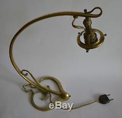 Pied de lampe en bronze et laiton ART-DECO