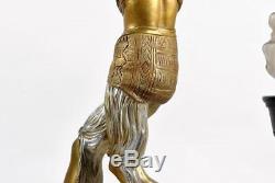 Pierre Le Faguays, Danseuse Du Harem, Bronze Polychrome, 20ème Siècle, Art Déco