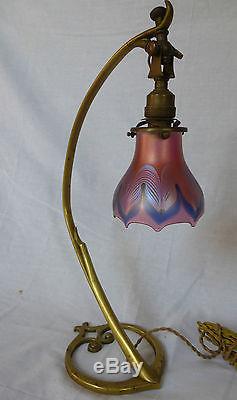 RARE LAMPE ART NOUVEAU DECO WAS BENSON & LOETZ 45 cm