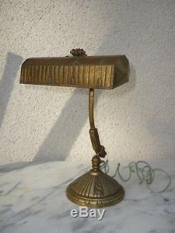Rare Lampe Art Deco Articulee De Bureau 1930 Bronze Monix Paris. Pur Jus
