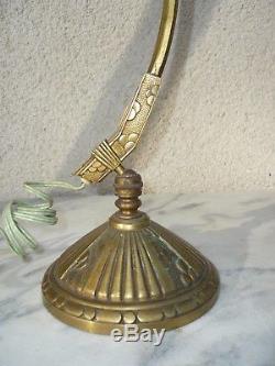 Rare Lampe Art Deco Articulee De Bureau 1930 Bronze Monix Paris. Pur Jus